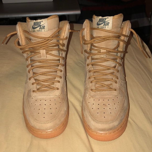 wheat high top air force ones